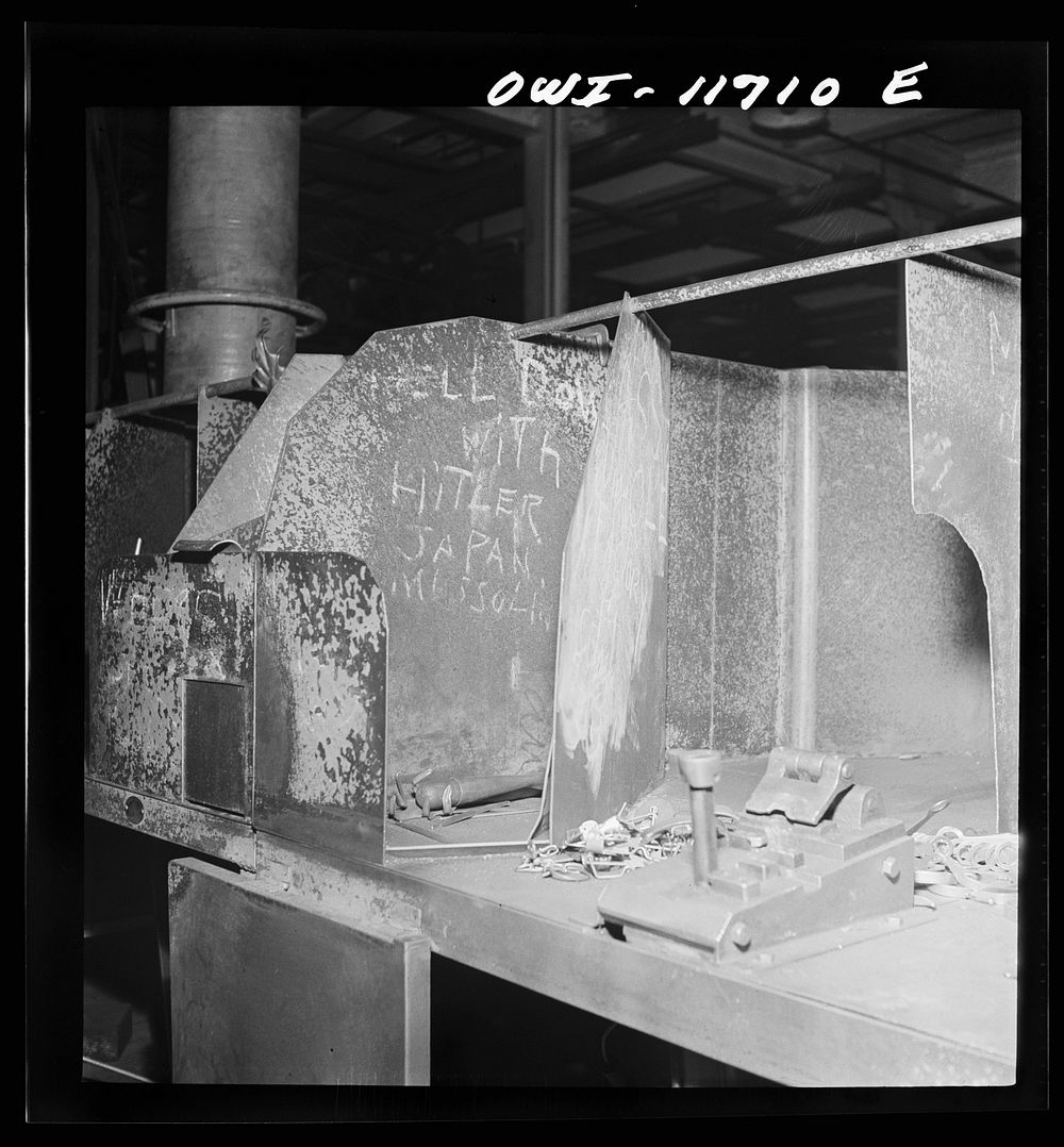 Lititz, Pennsylvania. Section of the Animal Trap Company where traps were made before conversion to produce bullets is…