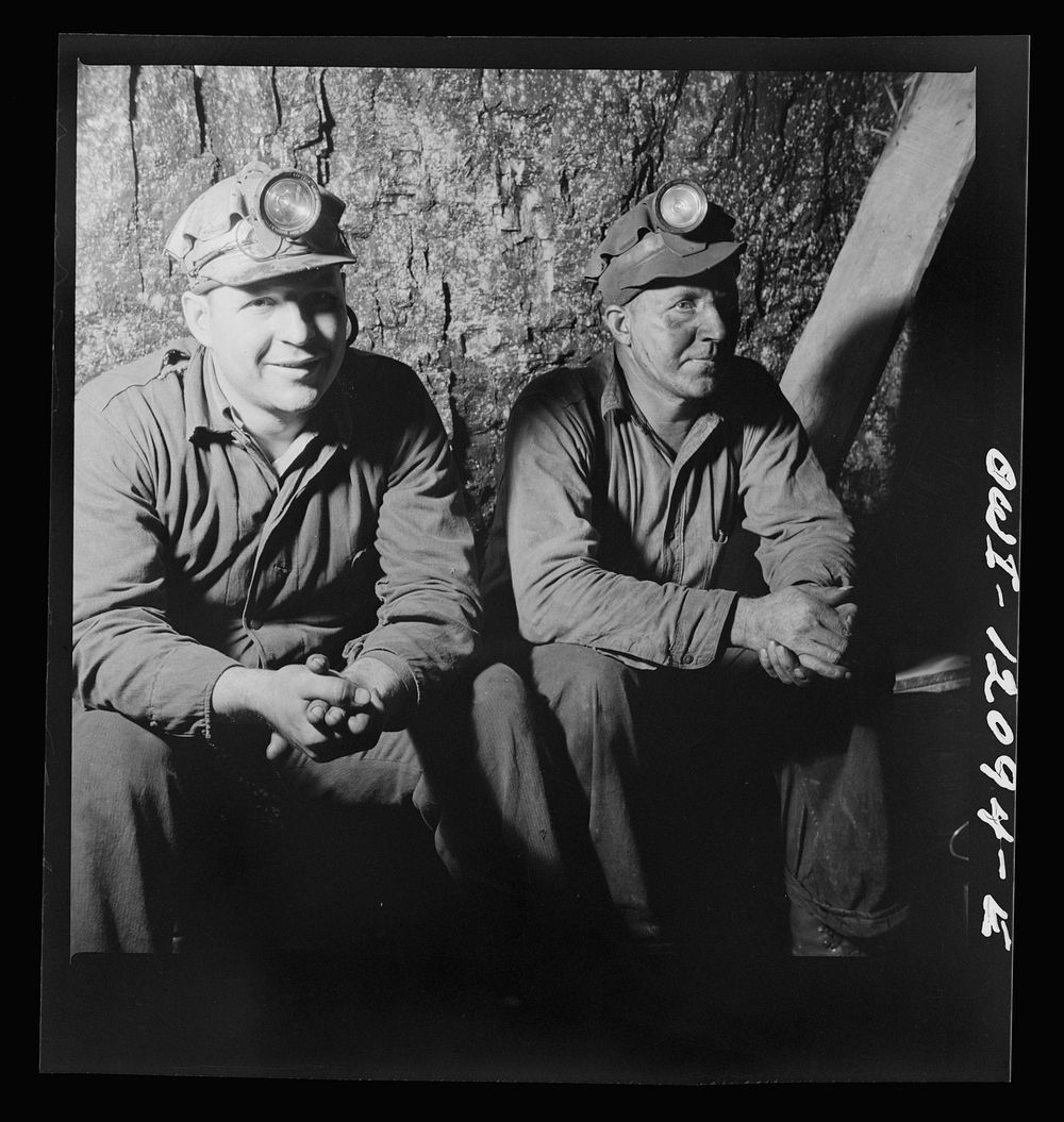 Pittsburgh, Pennsylvania (vicinity). Montour no. 4 mine of the Pittsburgh Coal Company. Noon in the "bean hole". Sourced…
