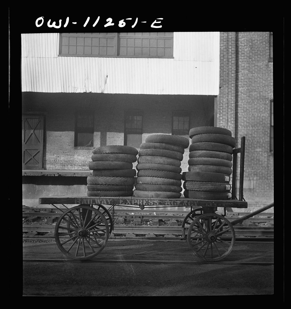 Lititz, Pennsylvania. Tires to be shipped to Harrisburg after all tires above five per car were called in. Sourced from the…
