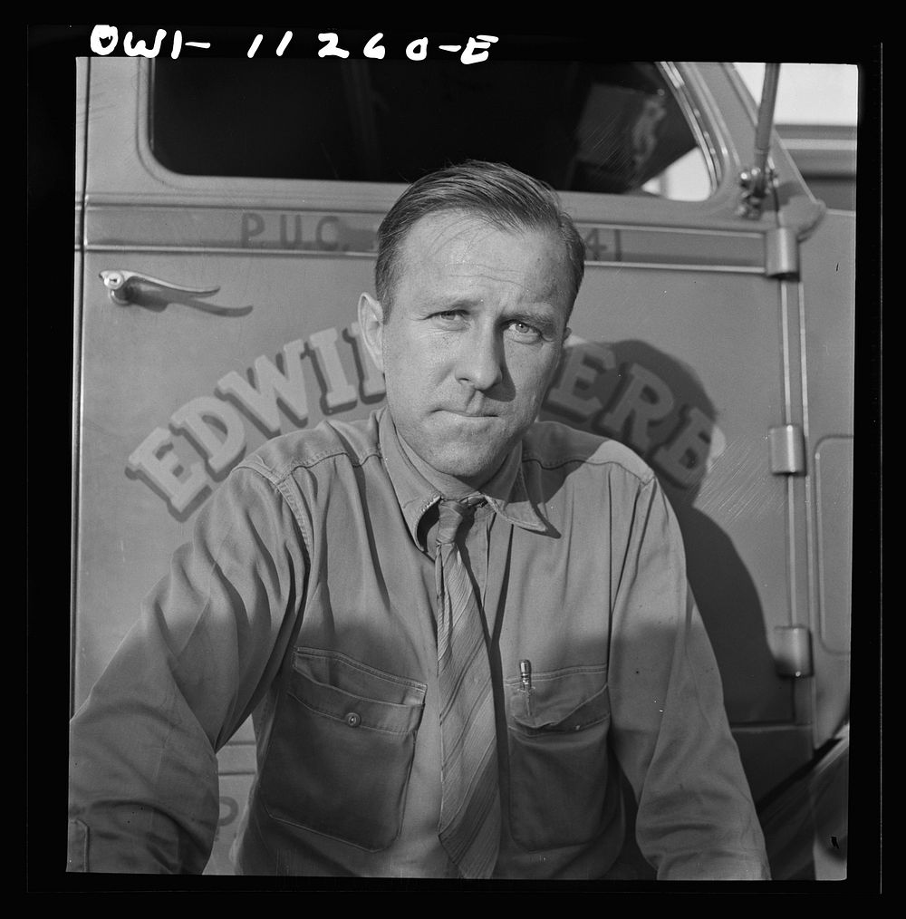 Lititz, Pennsylvania. Truckman who delivers coal. Sourced from the Library of Congress.