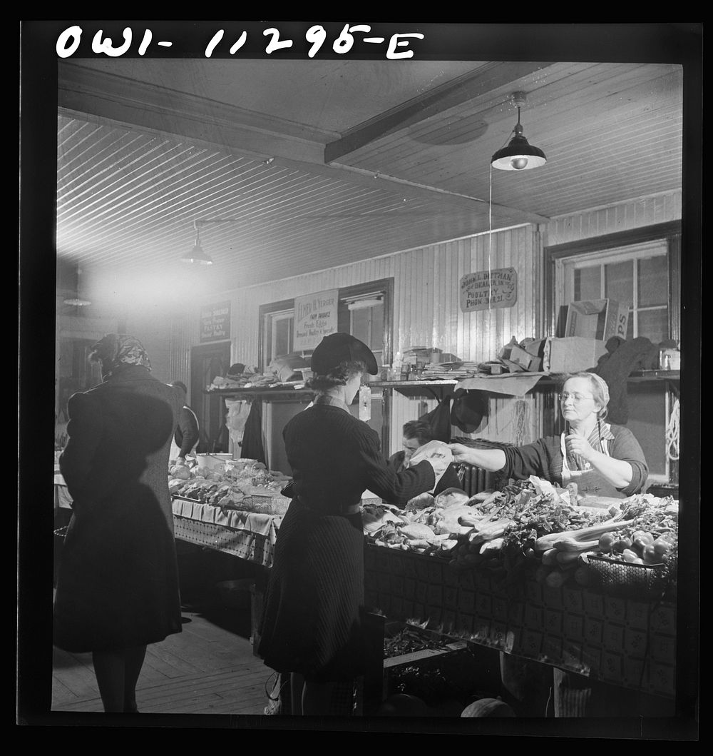 Lititz, Pennsylvania. Farmer's market. Sourced from the Library of Congress.