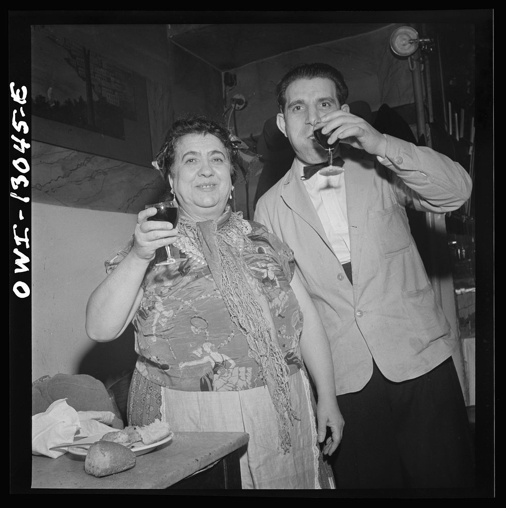 [Untitled photo, possibly related to: New York, New York. New Year's Eve in Marconi's Restaurant on Mulberry Street. This…