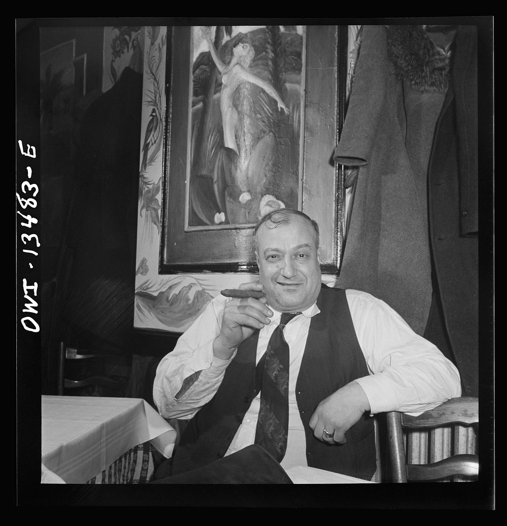 New York, New York. Jo Levy, Jewish-Turkish-American owner of a nightclub on Allen Street. Sourced from the Library of…