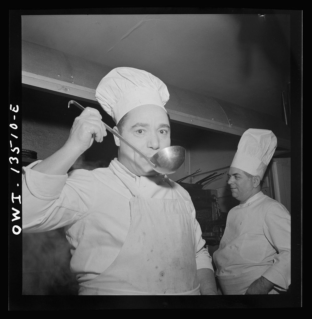 New York, New York. Chef at the Sixty-Eight restaurant on Fifth Avenue at Thirteenth Street. Sourced from the Library of…
