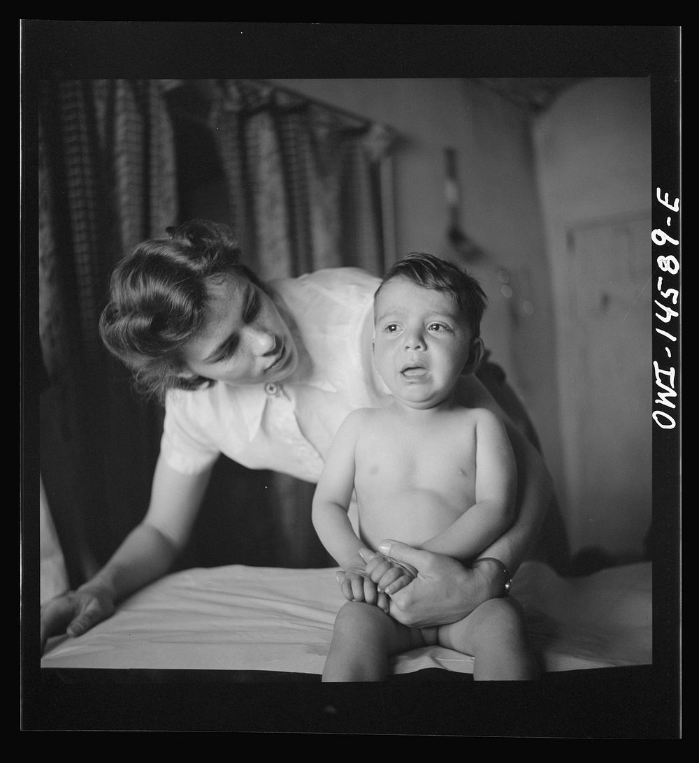Penasco, New Mexico. Baby clinic operated by the Taos County cooperative health association. Sourced from the Library of…