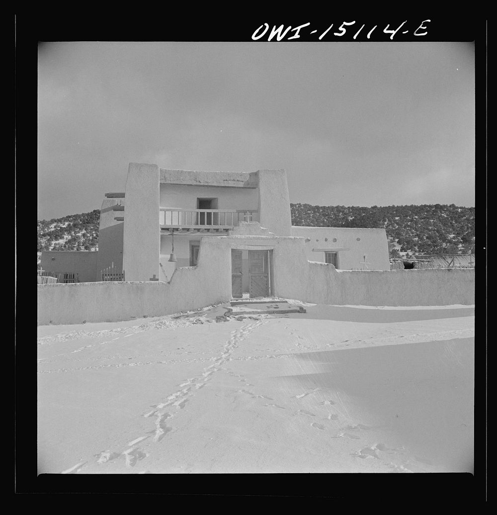 Trampas, New Mexico. View of the church. Sourced from the Library of Congress.