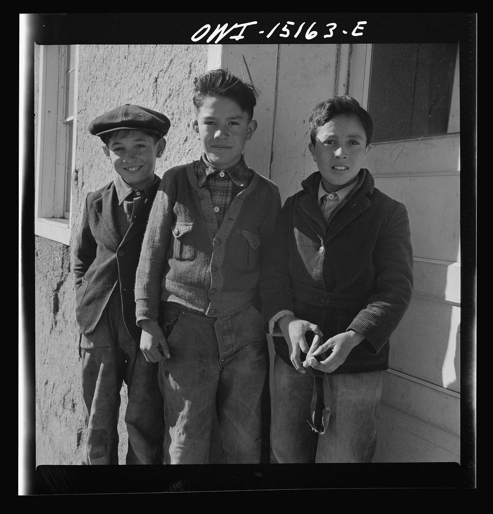 Chacon, Mora County, New Mexico. School children. Sourced from the Library of Congress.