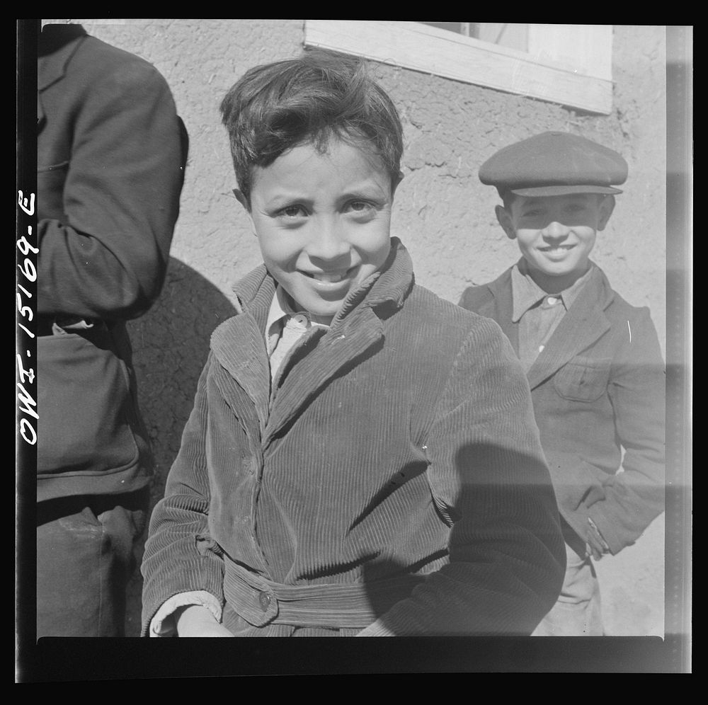 [Untitled photo, possibly related to: Chacon, Mora County, New Mexico. School children]. Sourced from the Library of…