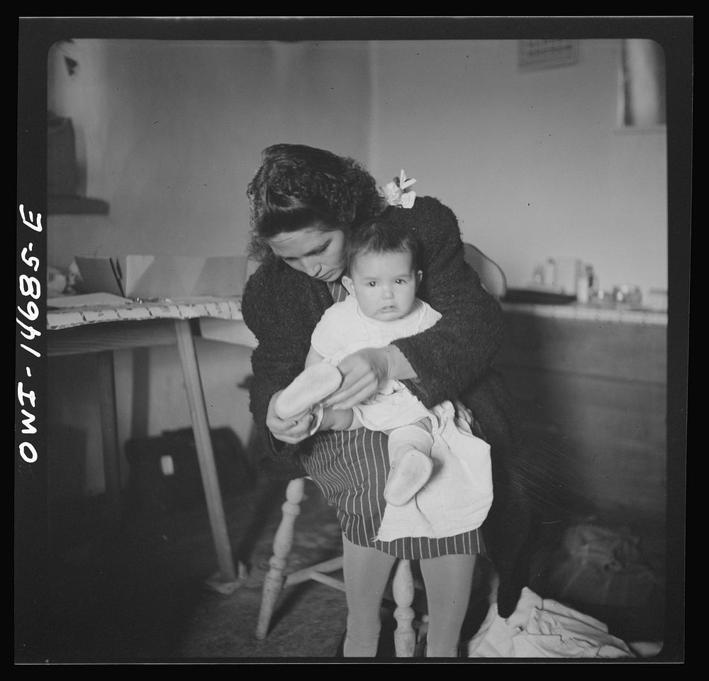 Penasco, New Mexico. Examination day at the clinic operated by the Taos County cooperative health association. Sourced from…