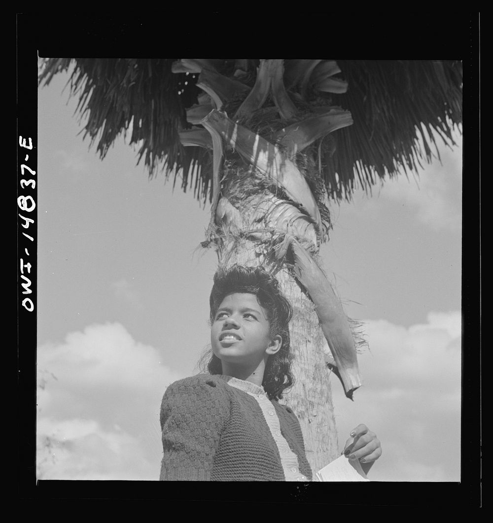 Daytona Beach, Florida. Bethune-Cookman College. A student. Sourced from the Library of Congress.