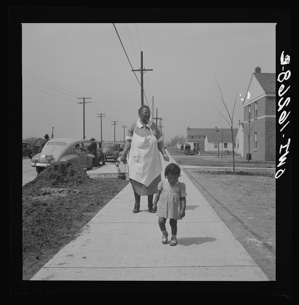 Detroit, Michigan.  mother and child at Sojourner Truth homes. Sourced from the Library of Congress.