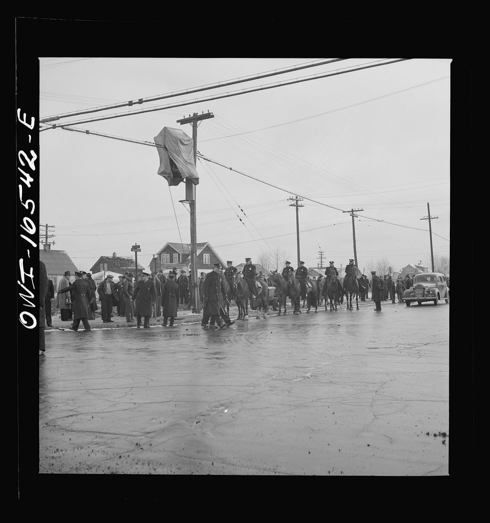 [Untitled photo, possibly related to: Detroit, Michigan. Riot at the Sojourner Truth homes, a new U.S. federal housing…