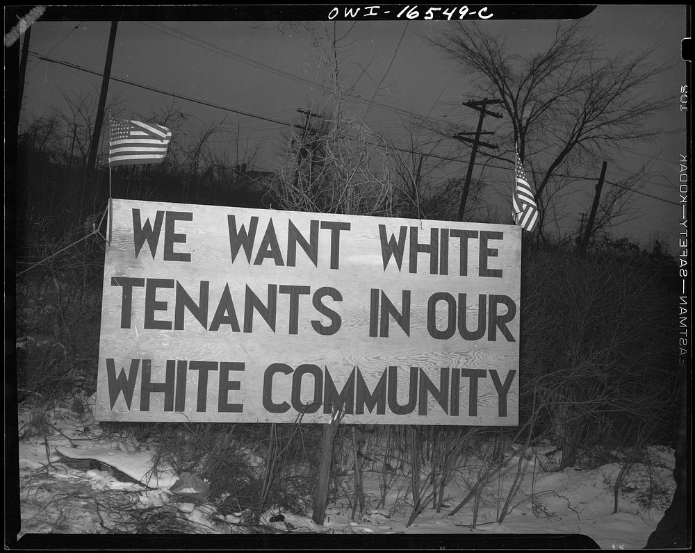 Detroit, Michigan. Riot at the Sojourner Truth homes, a new U.Sn federal housing project, caused by white neighbors' attempt…