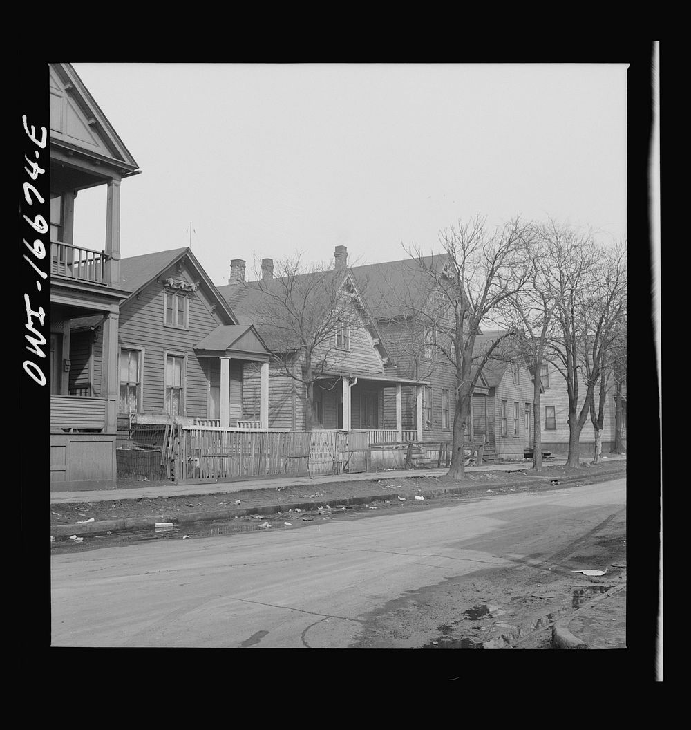 Detroit, Michigan. Typical  neighborhood. Sourced from the Library of Congress.