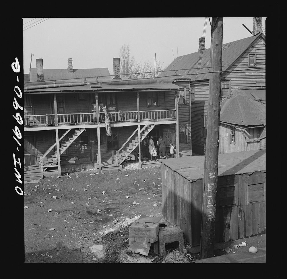 [Untitled photo, possibly related to: Detroit, Michigan. Typical  residence. These are conditions under which families…