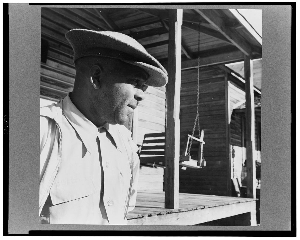 Daytona Beach, Florida. Orange grove worker in town on Sunday morning. Sourced from the Library of Congress.