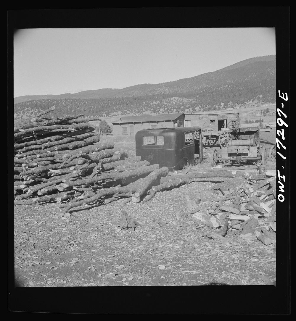 [Untitled photo, possibly related to: Vadito, New Mexico. Deserted machinery]. Sourced from the Library of Congress.