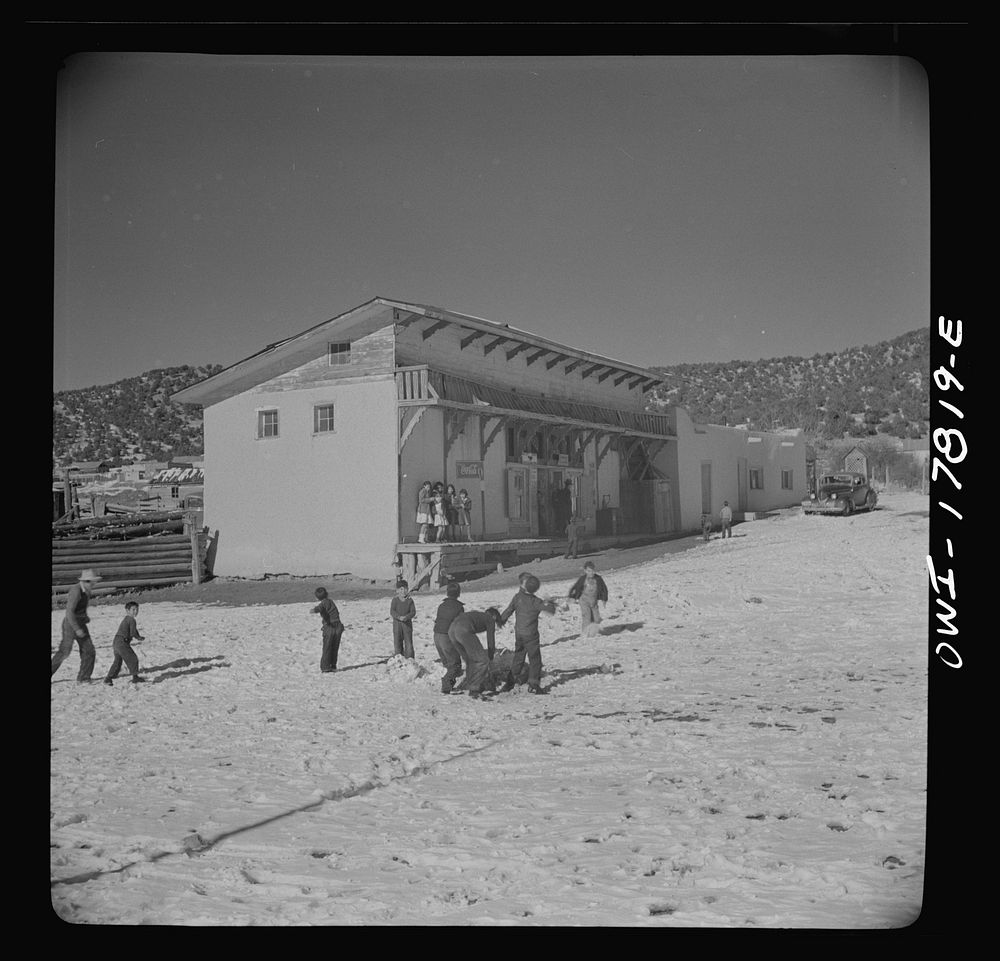 [Untitled photo, possiby related to: Trampas, Taos County, New Mexico. A Spanish-American village in the foothills of the…