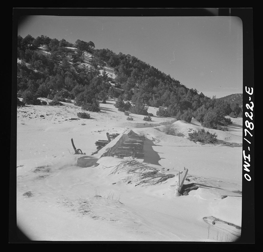Trampas, Taos County, New Mexico. A Spanish-American village in the foothills of the Sangre de Cristo Mountains. Ditches and…