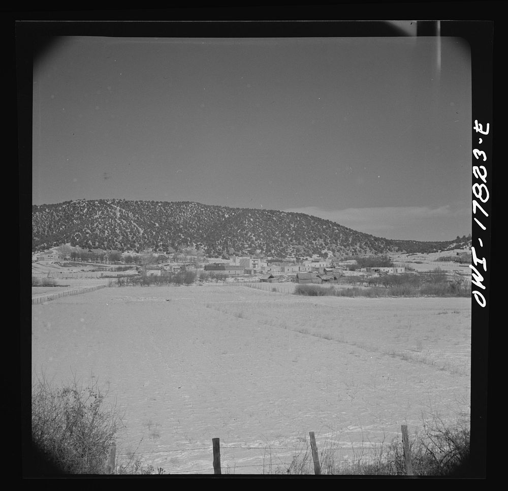 Trampas, Taos County, New Mexico. A Spanish-American village in the foothills of the Sangre de Cristo Mountains. Farmlands.…