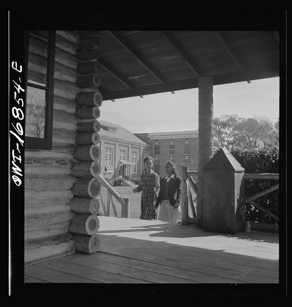 Daytona Beach, Florida. Bethune-Cookman College. College students entering "The Cabin" which serves as a confectionary for…
