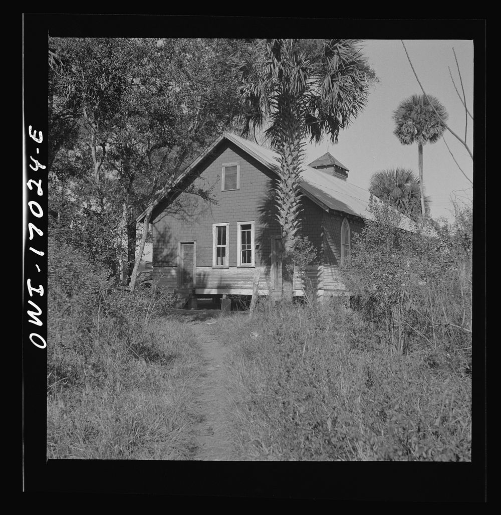 Daytona Beach, Florida. Church in the  section. Sourced from the Library of Congress.