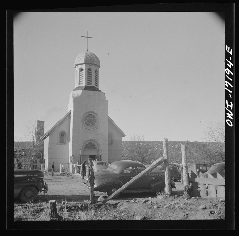 [Untitled photo, possibly related to: Penasco, Taos County, New Mexico. Sunday]. Sourced from the Library of Congress.