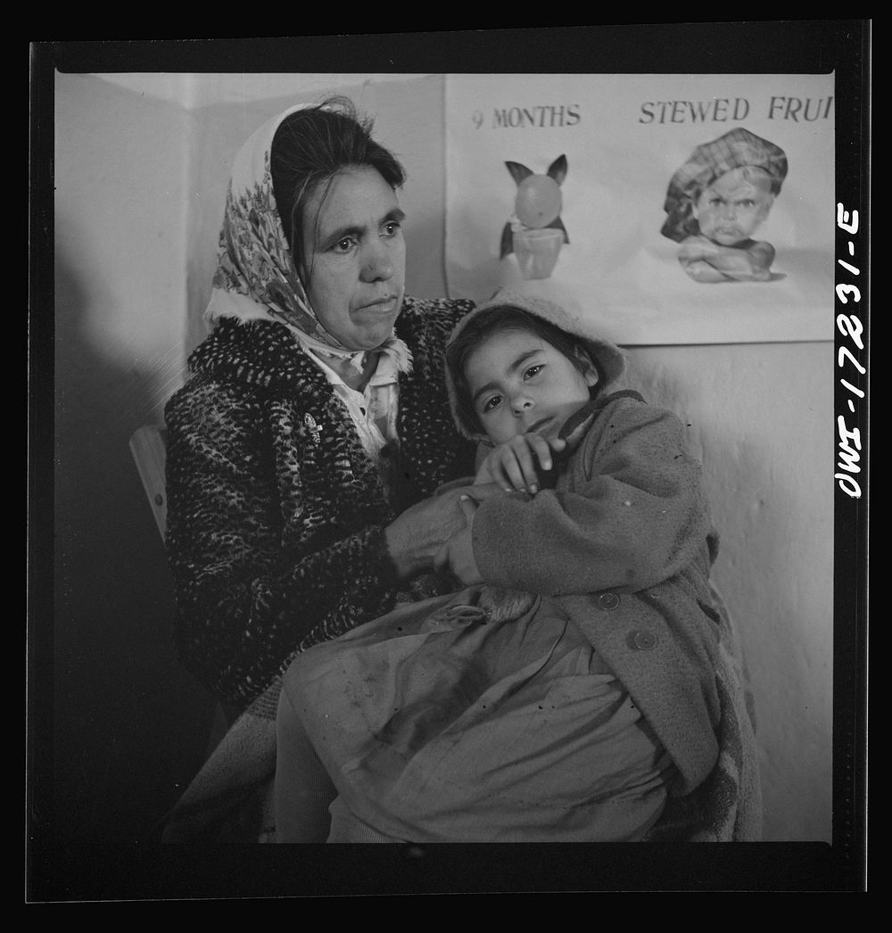 [Untitled photo, possibly related to: Penasco, Taos County, New Mexico. A Spanish-American mother at the clinic]. Sourced…