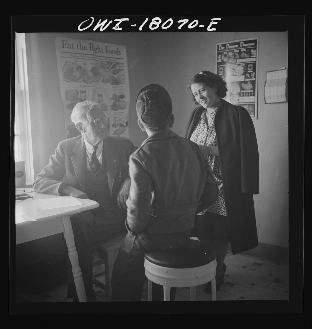 [Untitled photo, possibly related to: Questa (vicinity), New Mexico. Clinic operated by the Taos County cooperative health…