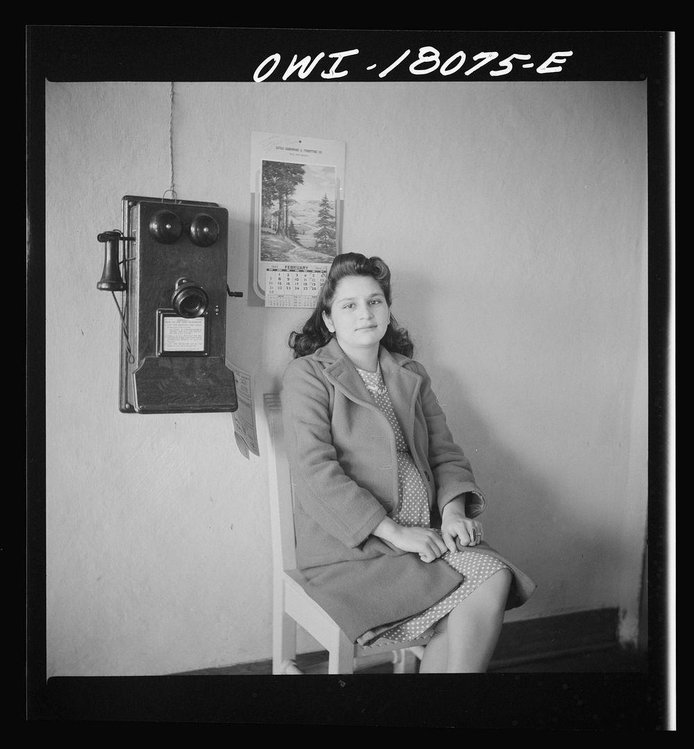 [Untitled photo, possibly related to: Questa, New Mexico. Spanish-American girl, a patient at the clinic operated by the…