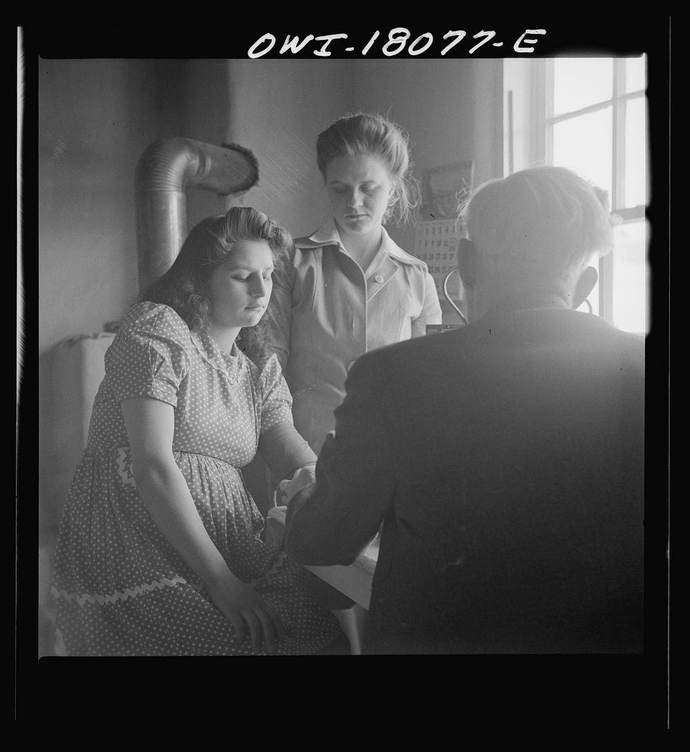 [Untitled photo, possibly related to: Questa (vicinity), New Mexico. Clinic operated by the Taos County cooperative health…