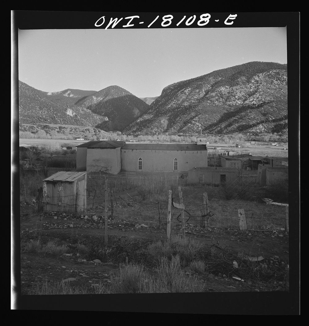 Questa, New Mexico. Church. Sourced from the Library of Congress.