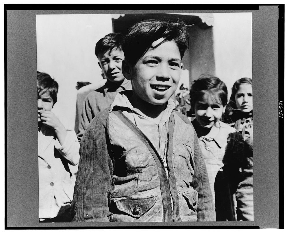 Questa, New Mexico. A school boy. Sourced from the Library of Congress.
