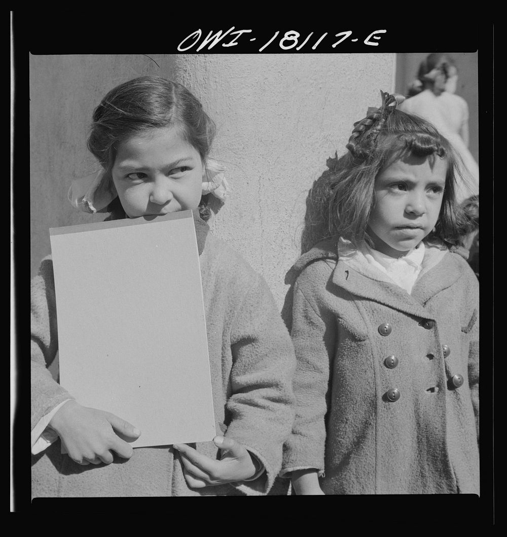 Questa, New Mexico. Grade school children. Sourced from the Library of Congress.