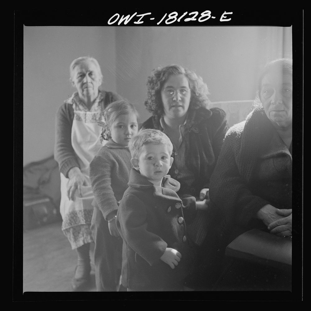 [Untitled photo, possibly related to: Questa, New Mexico. The waiting room of the clinic operated by the Taos County…