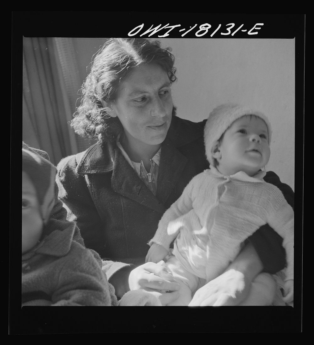 Questa, New Mexico. Mother and child, patients at the clinic operated by the Taos County cooperative health association.…