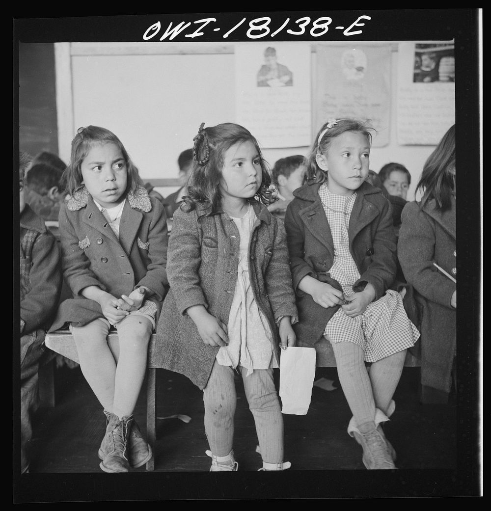 [Untitled photo, possibly related to: Questa, New Mexico. Grade school]. Sourced from the Library of Congress.