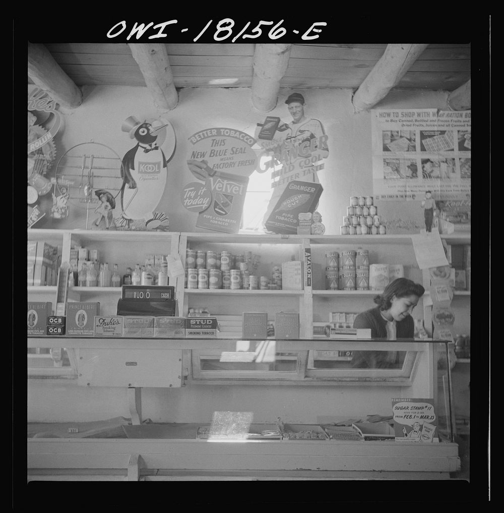 Questa, Taos County, New Mexico. The general store. Sourced from the Library of Congress.