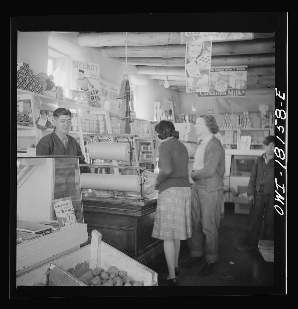 [Untitled photo, possibly related to: Questa, Taos County, New Mexico. The general store]. Sourced from the Library of…