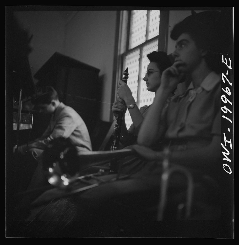 Washington, D.C. Members of the church orchestra listening to the sermon at the First Wesleyan Methodist Church. Sourced…