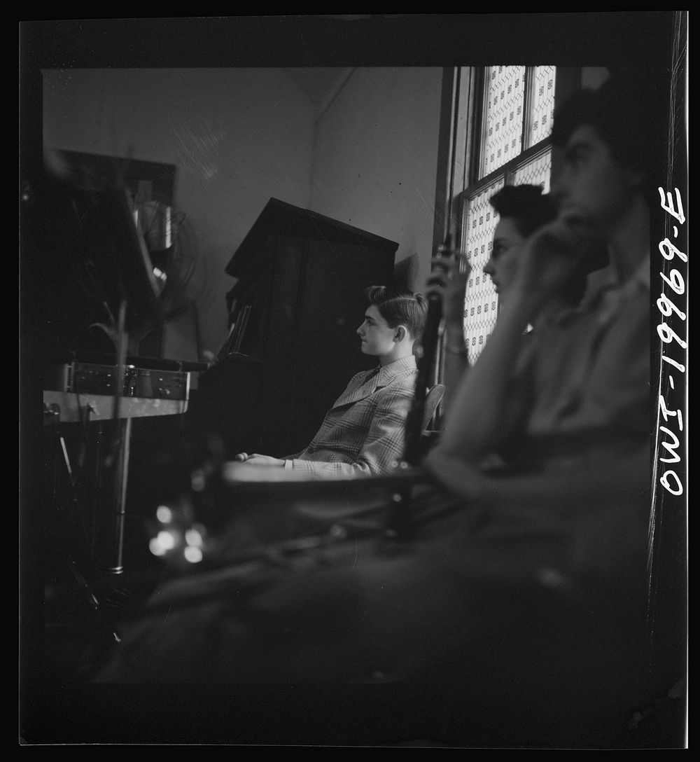 Washington, D.C. Members of the church orchestra listening to the sermon at the First Wesleyan Methodist Church. Sourced…
