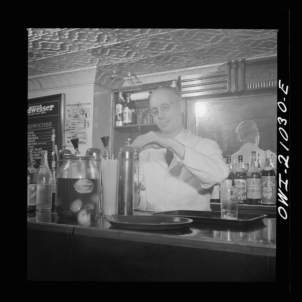 Washington, D.C. Bartender at the Sea Grill. Sourced from the Library of Congress.