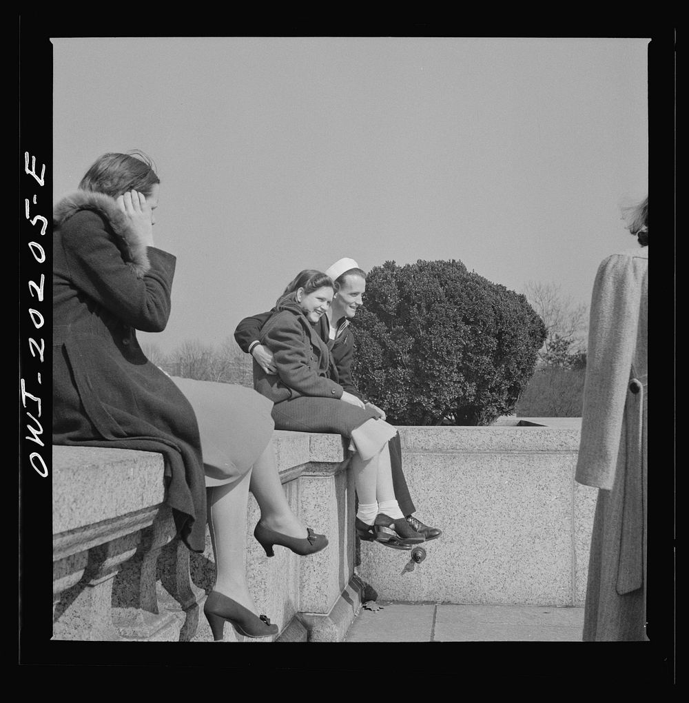 Washington, D.C. Sitting on the Capitol grounds. Sourced from the Library of Congress.