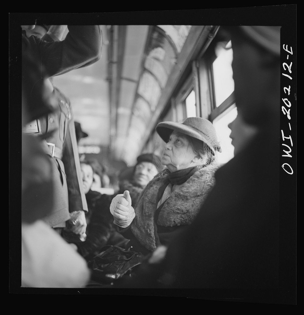 Washington, D.C. Riding on a streetcar. Sourced from the Library of Congress.