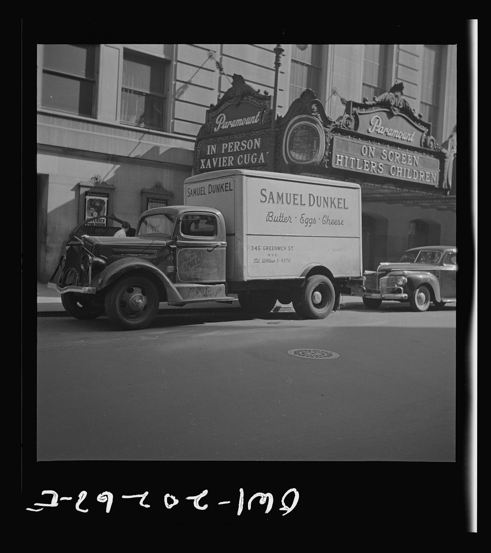 New York, New York. A dairy truck on Forty-fourth Street. Sourced from the Library of Congress.