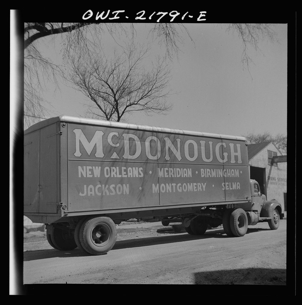 Montgomery, Alabama. Truck and trailer. Sourced from the Library of Congress.