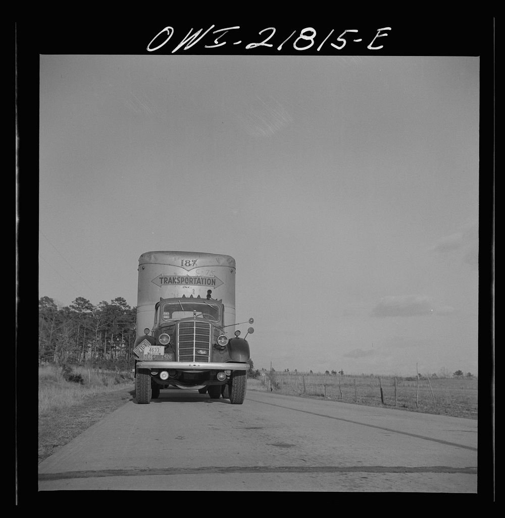 [Untitled photo, possibly related to: Montgomery, Alabama. Jim Bishop enroute from Atlanta to Montgomery, Alabama on U.S.…