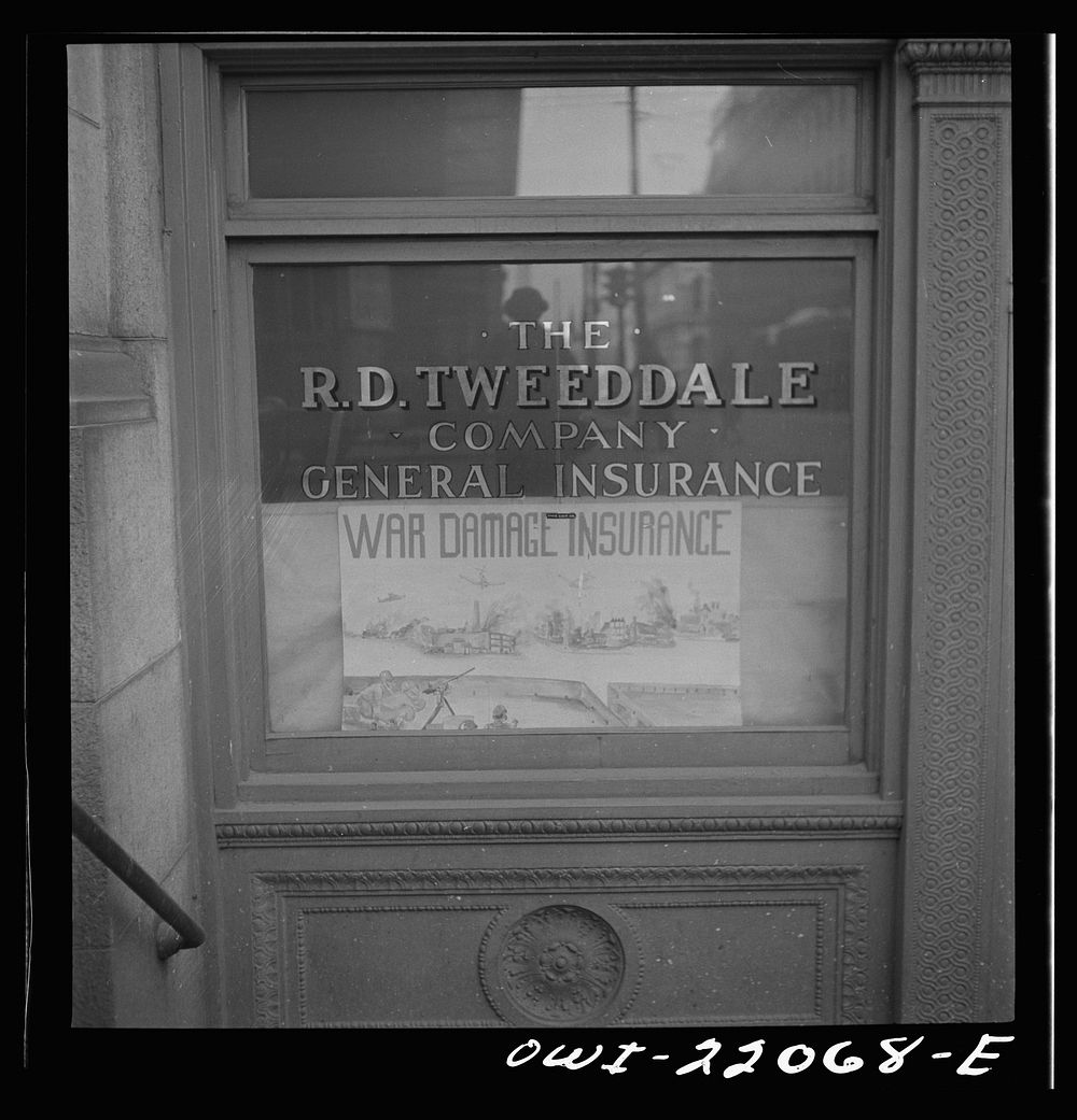 Baltimore, Maryland. Insurance office. Sourced from the Library of Congress.