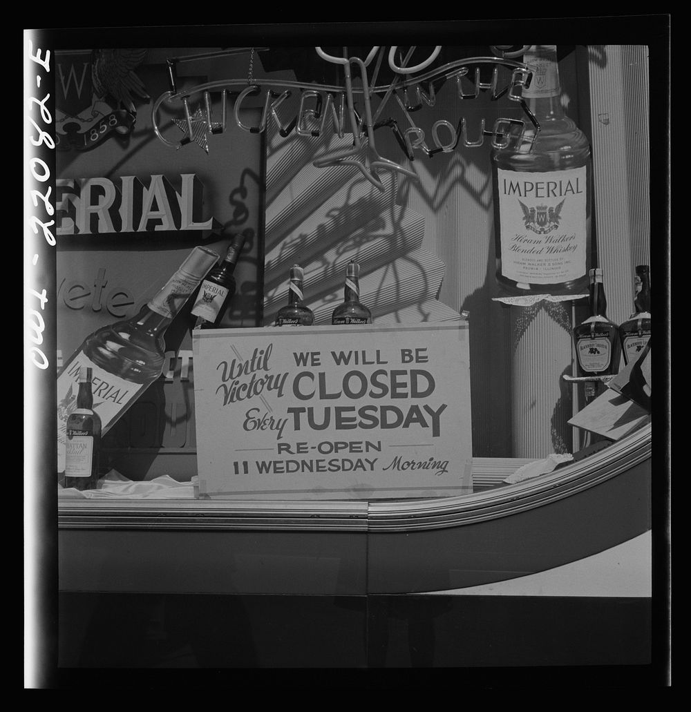 Baltimore, Maryland. Restaurant window. Sourced from the Library of Congress.
