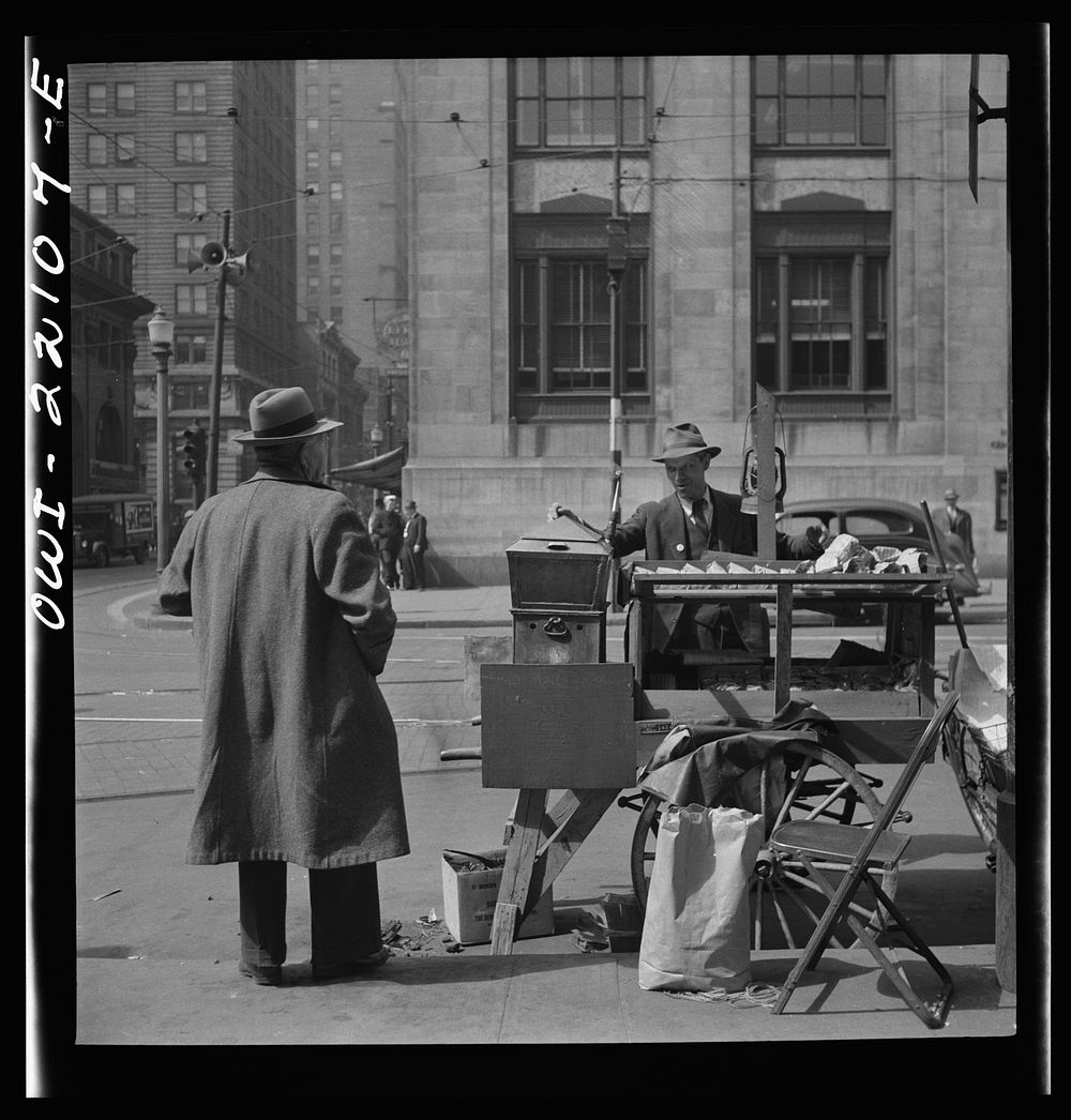 Baltimore, Maryland. Peanut stand. Sourced from the Library of Congress.